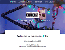 Tablet Screenshot of experiencefilm.org